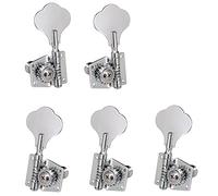 ALFAAL 5Pcs Guitar Accessory Vintage Open Bass Guitar Tuning Keys Pegs Machine Heads Tuners For 5 Strings Bass (Color : Silver 2L3R)