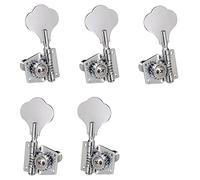 ALFAAL 5Pcs Guitar Accessory Vintage Open Bass Guitar Tuning Keys Pegs Machine Heads Tuners For 5 Strings Bass (Color : Silver 3L2R)