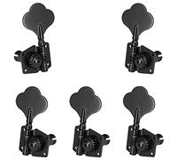 ALFAAL 5Pcs Guitar Accessory Vintage Open Bass Guitar Tuning Keys Pegs Machine Heads Tuners For 5 Strings Bass (Color : Black 4R1L)