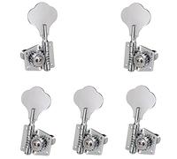 ALFAAL 5Pcs Guitar Accessory Vintage Open Bass Guitar Tuning Keys Pegs Machine Heads Tuners For 5 Strings Bass (Color : Silver 1L4R)