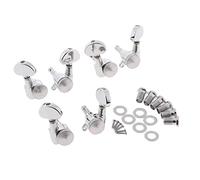 ALFAAL 6 Chrome Plated Locked String Tuning Pegs Tuners Machine Heads For Steel String/ELectric Guitars