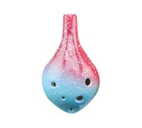 ALFAAL 6 Holes Ceramic Ocarina Alto C Musical Instrument With Music Score For Music Lover And Learner (Color : 04)