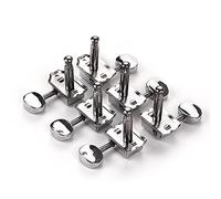 ALFAAL 6 In-Line Semi-Closed Guitar Locking Tuners Tuning Pegs Machines Heads Set For ST Tele Electric Guitar