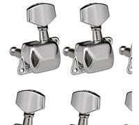 ALFAAL 6 PCS Guitar String Tuning Pegs Tuner Semi-closed Tuner Machine Heads For Electric Guitar Folk Acoustic Guitar (Color : Silver 3L and 3R)