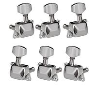 ALFAAL 6 PCS Guitar String Tuning Pegs Tuner Semi-closed Tuner Machine Heads For Electric Guitar Folk Acoustic (Color : Silver 3L and 3R)