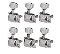 ALFAAL 6 PCS Guitar String Tuning Pegs Tuner Semi-closed Tuner Machine Heads For Electric Guitar Folk Acoustic (Color : Silver 6Right)