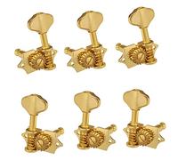 ALFAAL 6 Pieces 3L 3R Zinc Alloy Open Tuning Pegs Tuners Machine Heads For Electric/Acoustic Guitar Parts (Color : Gold)