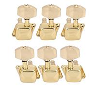 ALFAAL 6 Pieces 3R 3L Gold Semi-Closed Strings Tuning Pegs Locked Tuners