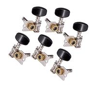 ALFAAL 6 Pieces Black Guitar Machine Heads Mechanical Tuning Pegs For Acoustic Guitar Electric Guitar 3R3L