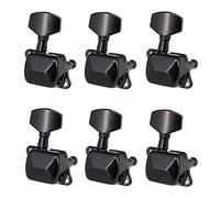 ALFAAL 6 Pieces Guitar String Tuning Pegs Semi-closed Tuning Machine Machine Heads Tuners For Electric Guitar Acoustic Guitar (Color : Black 6R)