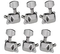 ALFAAL 6 Pieces Guitar String Tuning Pegs Semi-closed Tuning Machine Machine Heads Tuners For Electric Guitar Acoustic Guitar (Color : Silver 3L and 3R)