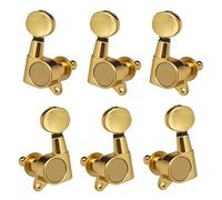 ALFAAL 6 Pieces Right Left Hand Guitar Tuners Tuning Keys Pegs For Acoustic Guitar Replacement 3R3L Gold