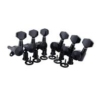 ALFAAL 6/Set Locking Guitar Machine Heads Tuner Gear Ratio 1:18 Knobs Tuning Keys Wear-Resistant (Color : Black 6L)