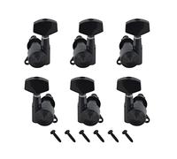 ALFAAL 6PCS 3L3R Locking Tuners Guitar String Tuning Pegs Keys Machine Heads Black For Electric Guitar Parts