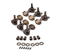 ALFAAL 6pcs 3R 3L Acoustic Guitar String Tuning Peg Tuner Machine Heads Bronze