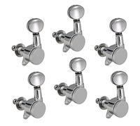 ALFAAL 6pcs 6L Electric Guitar Tuners Machine Heads Tuning Pegs Silver