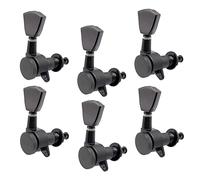 ALFAAL 6pcs 6R Electric Guitar Tuners Machine Heads Tuning Pegs (Black)