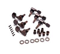 ALFAAL 6PCS Acoustic Guitar Tuning Pegs Electric Guitar Machine Heads Tuners 3 Right And 3 Left Position Vintage Copper Colored
