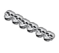 ALFAAL 6Pcs Classical Guitar Locked Button Tuning Pegs Keys Tuners Head Skull Shape (Color : Silver)