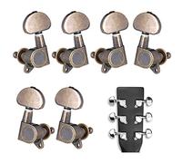 ALFAAL 6pcs Closed Guitar Tuning Pegs String Tuners Machine Heads Knobs Tuning Keys For Folk Acoustic/Electric Guitar (Color : Bronze)