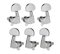 ALFAAL 6pcs Closed Guitar Tuning Pegs String Tuners Machine Heads Knobs Tuning Keys For Folk Acoustic/Electric Guitar (Color : Silver)