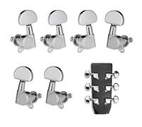 ALFAAL 6pcs Closed Guitar Tuning Pegs String Tuners Machine Heads Knobs Tuning Keys For Folk Acoustic/Electric Guitar (Color : Silver)