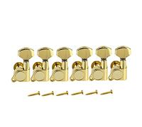 ALFAAL 6PCS Electric Guitar Tuning Pegs Gold 6L Machine Heads Tuners For Left-Handed Guitar Parts