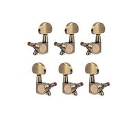 ALFAAL 6pcs Full Closed Round Guitar String Tuner Pegs Tuning Machine Head 3 Left 3 Right