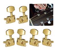 ALFAAL 6pcs Gear Ratio 1:15 Semi-Closed Acoustic Guitar Tuning Pegs Tuner Machine Heads Tuning Keys (Color : Gold)