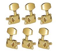 ALFAAL 6pcs Gear Ratio 1:15 Semi-Closed Acoustic Guitar Tuning Pegs Tuner Machine Heads Tuning Keys 3L3R (Color : Gold)