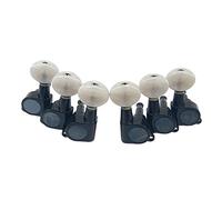 ALFAAL 6pcs Guitar String Tuning Pegs Tuners Keys Machine Heads Knobs, Acoustic Electric Guitar Parts 3L + 3R Zinc Alloy