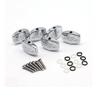 ALFAAL 6pcs Guitar Tuners Machine Head Buttons Metal Carved Square Button For Folk Electric Guitar