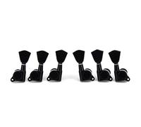 ALFAAL 6PCS Guitar Tuning Pegs Keys 3L3R Machine Heads Tuners Black For LP Electric Guitar Parts