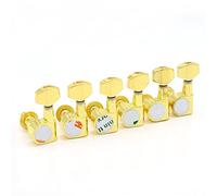 ALFAAL 6pcs Guitar Tuning Pegs Machine Heads Tuning Peg Machine Head Guitar Tuners No Mounting Holes (Color : 6L Gold)