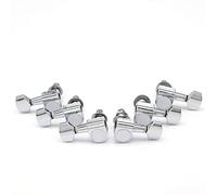 ALFAAL 6pcs Guitar Tuning Pegs Machine Heads Tuning Peg Machine Head Guitar Tuners No Mounting Holes (Color : 3L3R Chrome)