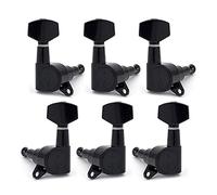 ALFAAL 6PCS Guitar Tuning Pegs Tuner Machine Heads Tuning Peg Machine Head Chrome-Gold-Black (Color : Black 3R3L)