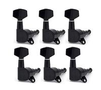 ALFAAL 6PCS Guitar Tuning Pegs Tuner Machine Heads Tuning Peg Machine Head Chrome-Gold-Black (Color : Black 6R)