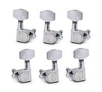ALFAAL 6PCS Guitar Tuning Pegs Tuner Machine Heads Tuning Peg Machine Head Chrome-Gold-Black (Color : Big Peg Chrome 3R3L)