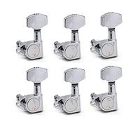 ALFAAL 6PCS Guitar Tuning Pegs Tuner Machine Heads Tuning Peg Machine Head Chrome-Gold-Black (Color : Big Peg Chrome 6L)
