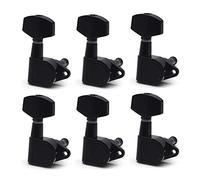 ALFAAL 6PCS Guitar Tuning Pegs Tuner Machine Heads Tuning Peg Machine Head Chrome-Gold-Black (Color : Big Peg Black 6R)