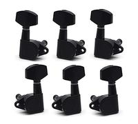 ALFAAL 6PCS Guitar Tuning Pegs Tuner Machine Heads Tuning Peg Machine Head Chrome-Gold-Black (Color : Big Peg Black 3R3L)