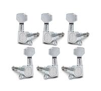 ALFAAL 6PCS Guitar Tuning Pegs Tuner Machine Heads Tuning Peg Machine Head Chrome-Gold-Black (Color : Chrome 3R3L)