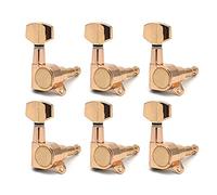 ALFAAL 6PCS Guitar Tuning Pegs Tuner Machine Heads Tuning Peg Machine Head Chrome-Gold-Black (Color : Gold 6R)