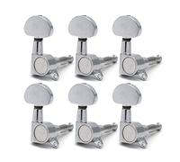 ALFAAL 6pcs/lots Chrome Black Gold Guitar String Tuning Pegs Keys Tuners Machine Heads For Acoustic Electric Guitar (Color : Chrome 6R)