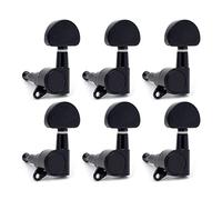 ALFAAL 6pcs/lots Chrome Black Gold Guitar String Tuning Pegs Keys Tuners Machine Heads For Acoustic Electric Guitar (Color : Black 6L)