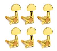 ALFAAL 6pcs/lots Chrome Black Gold Guitar String Tuning Pegs Keys Tuners Machine Heads For Acoustic Electric Guitar (Color : Gold 6L)