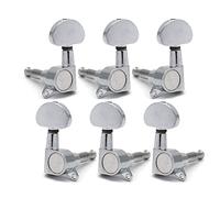 ALFAAL 6pcs/lots Chrome Black Gold Guitar String Tuning Pegs Keys Tuners Machine Heads For Acoustic Electric Guitar (Color : Chrome 3R3L)