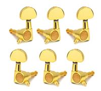 ALFAAL 6pcs/lots Chrome Black Gold Guitar String Tuning Pegs Keys Tuners Machine Heads For Acoustic Electric Guitar (Color : Gold 3R3L)