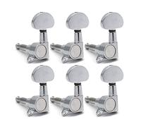 ALFAAL 6pcs/lots Chrome Black Gold Guitar String Tuning Pegs Keys Tuners Machine Heads For Acoustic Electric Guitar (Color : Chrome 6L)