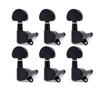 ALFAAL 6pcs/lots Chrome Black Gold Guitar String Tuning Pegs Keys Tuners Machine Heads For Acoustic Electric Guitar (Color : Black 6R)